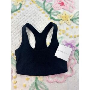Beyond‎ Yoga Black Racerback Cropped Tank Top Activewear XS
